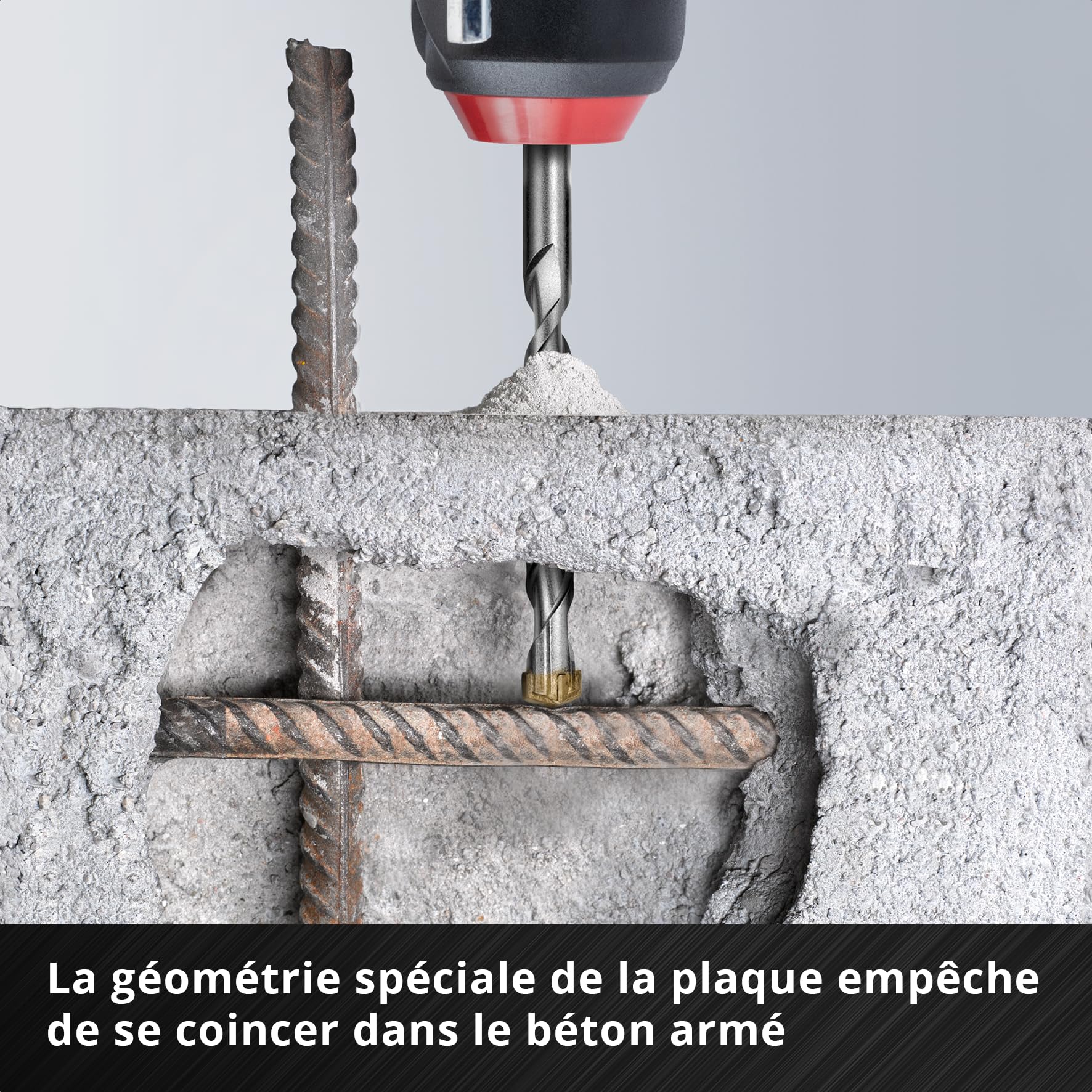 Original Einhell 7 pièces SDS Plus foret marteau 160 mm acier à outils 40Cr plaquette métal dur quatre tranchants