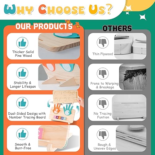 Miniatura 8 de Juguetes de aprendizaje preescolar para niños pequeños de 2 a 4 años, manipuladores educativos de matemáticas, bloques de conteo de números para