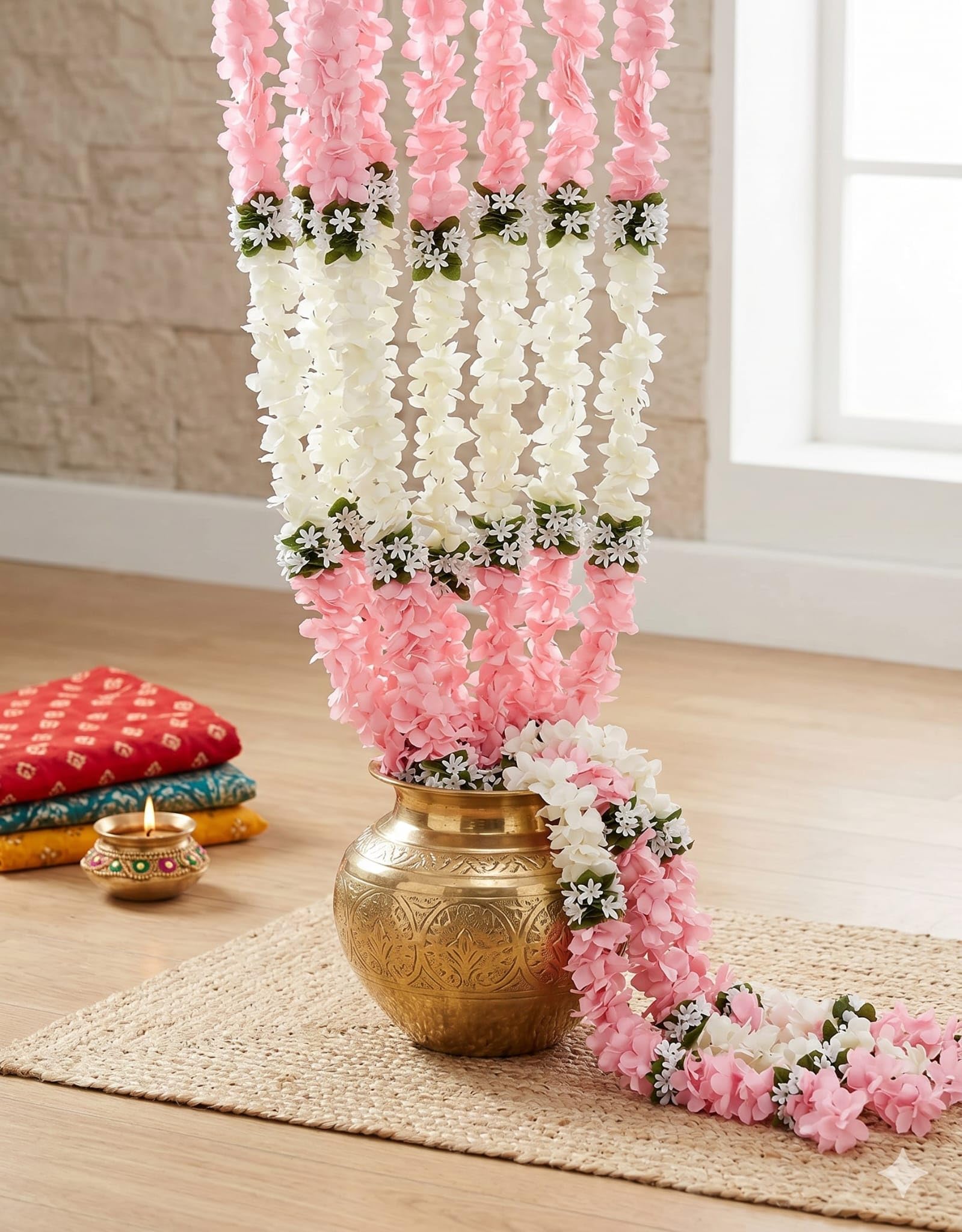 Guirlande fleurs artificielles Estationeryhouse 1,5m pour mariage et fête