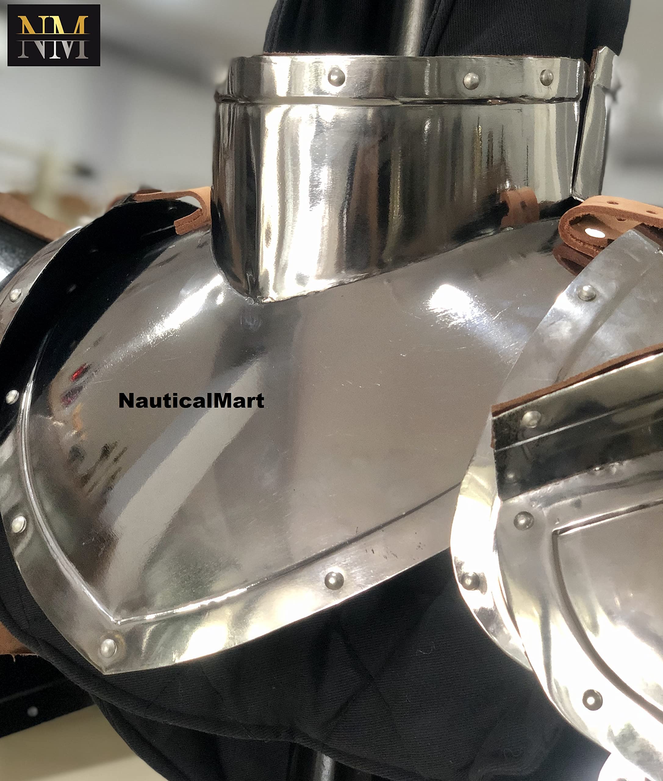 NauticalMart Medieval Armor Bevor with Gorget and Pauldrons Armour Halloween Costume