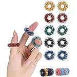 Mr. Pen- Spiky Sensory Rings, 10 Pack, Stress Relief Fidget Sensory Toys, Fidget Rings, Fidget Ring for Anxiety, Stress Relief Rings, Massager for Fidget ADHD Autism