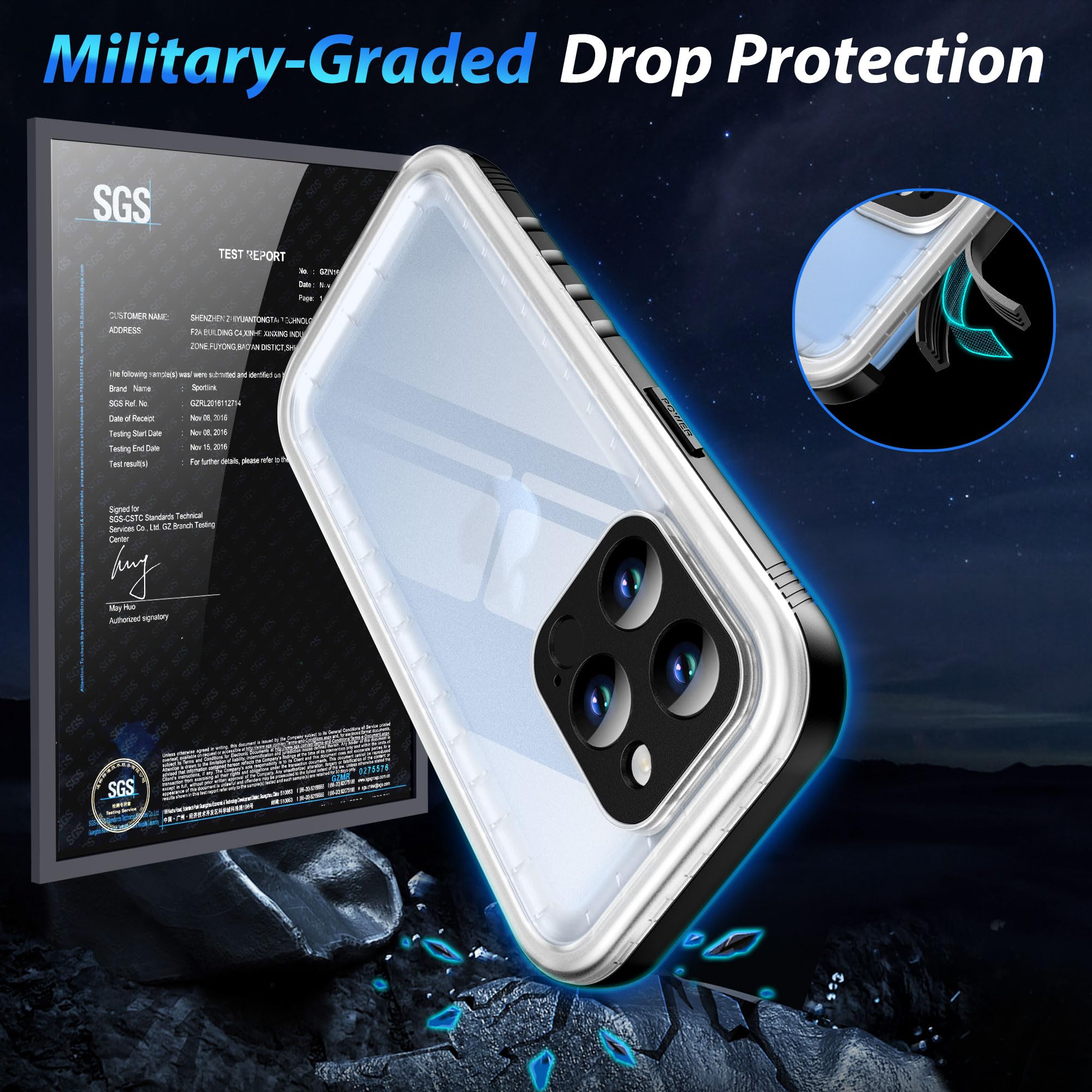 Amazon.com: SPORTLINK for iPhone 13 Pro Max Waterproof Case