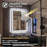 Vista 45 de 88x38 Large Light Bathroom Mirror - Backlit and Front Lighted LED Wall-Mounted Vanity Mirror Modern Rectangle Black Mirror, Dimmable, Anti-Fog