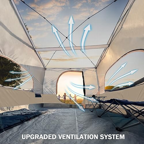 Miniatura 2 de KAMPKEEPER Tienda interior de campamento para toldo desplegable, convierte el toldo de pierna recta de 10 x 10 pies en tienda de campaña  techo
