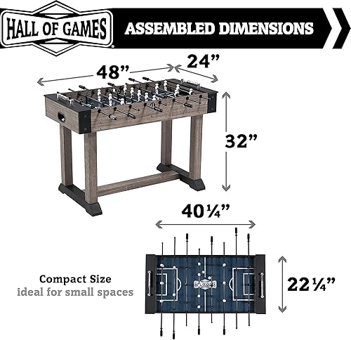 Miniatura 2 de Hall of Games Foosball Tables Multiple Styles, Soccer with Durable & Stylish Designs with Tabletop Sports Soccer Balls, Perfect for Family Game Rooms