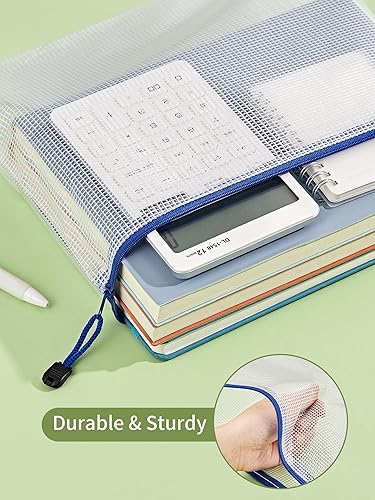 Miniatura 9 de JARLINK 38 bolsas de malla con cremallera, incluye 18 bolsas con cremallera de 8 tamaños y 20 bolsas de viaje multiusos A4 para oficina, escuela,