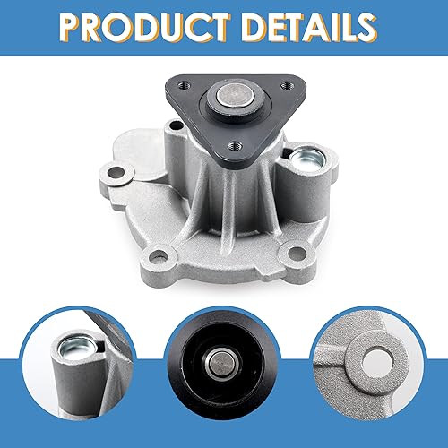 Miniatura 6 de KITONLA Bomba de agua apta para Chrysler 200 Sebring, Jeep 07-20 CompassPatriot 2.0L 2.4L, 14-21 CherokeeRenegade 2.4L, Dodge 09-20 Journey Avenger