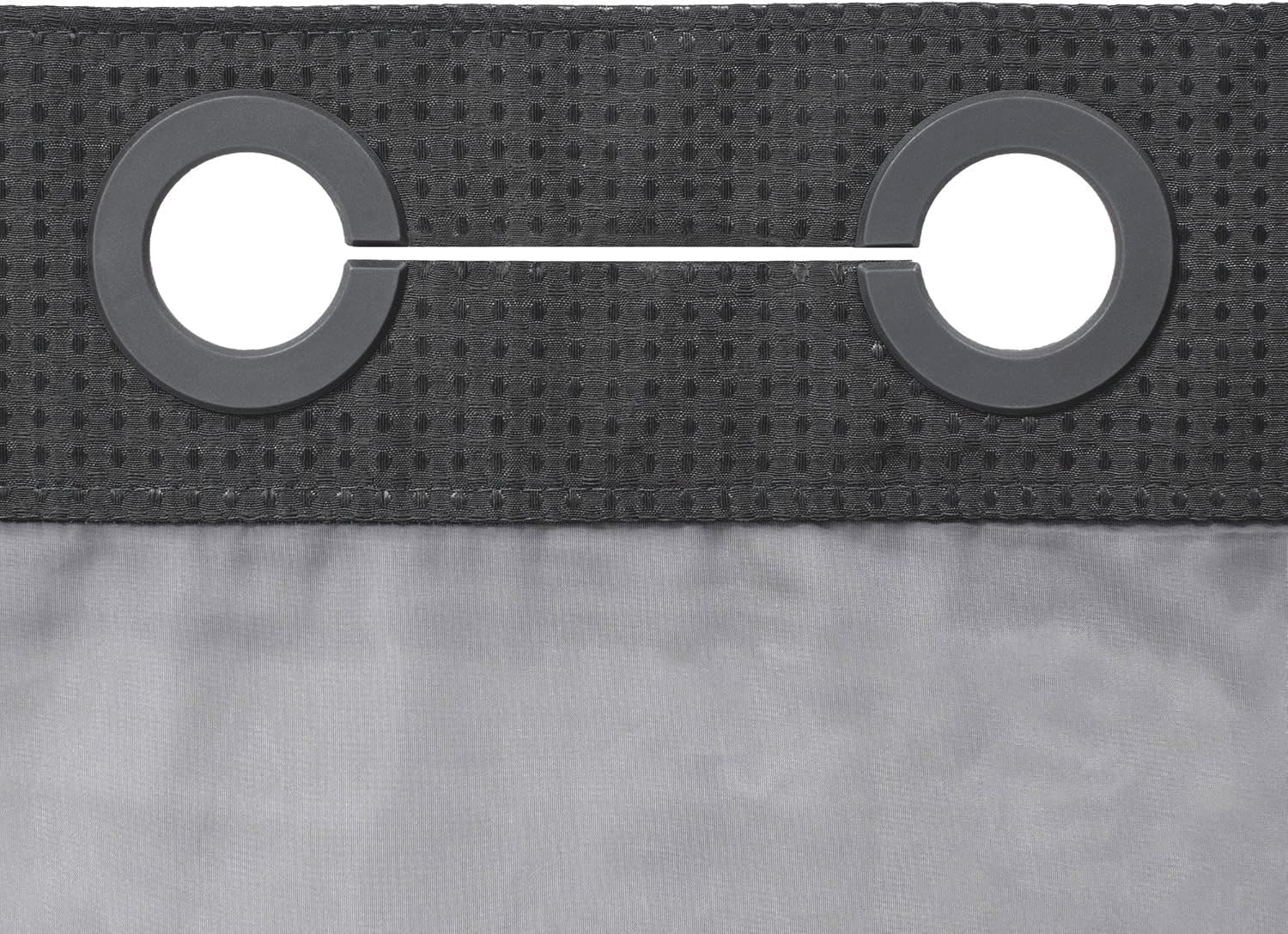 River Dream Rideau de Douche à Tissage gaufré avec Doublure à Clipser – 180 x 188 cm (l x H), de qualité hôtelière, Rideau de Bain Semblable au Spa, Gris Graphite