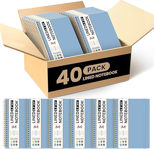 Vista 40 de Taja Cuaderno de puntos en espiral, cuadernos de 8.5 x 11 pulgadas para trabajo, diario grande A4 para mujeres y hombres, diario punteado, cuaderno