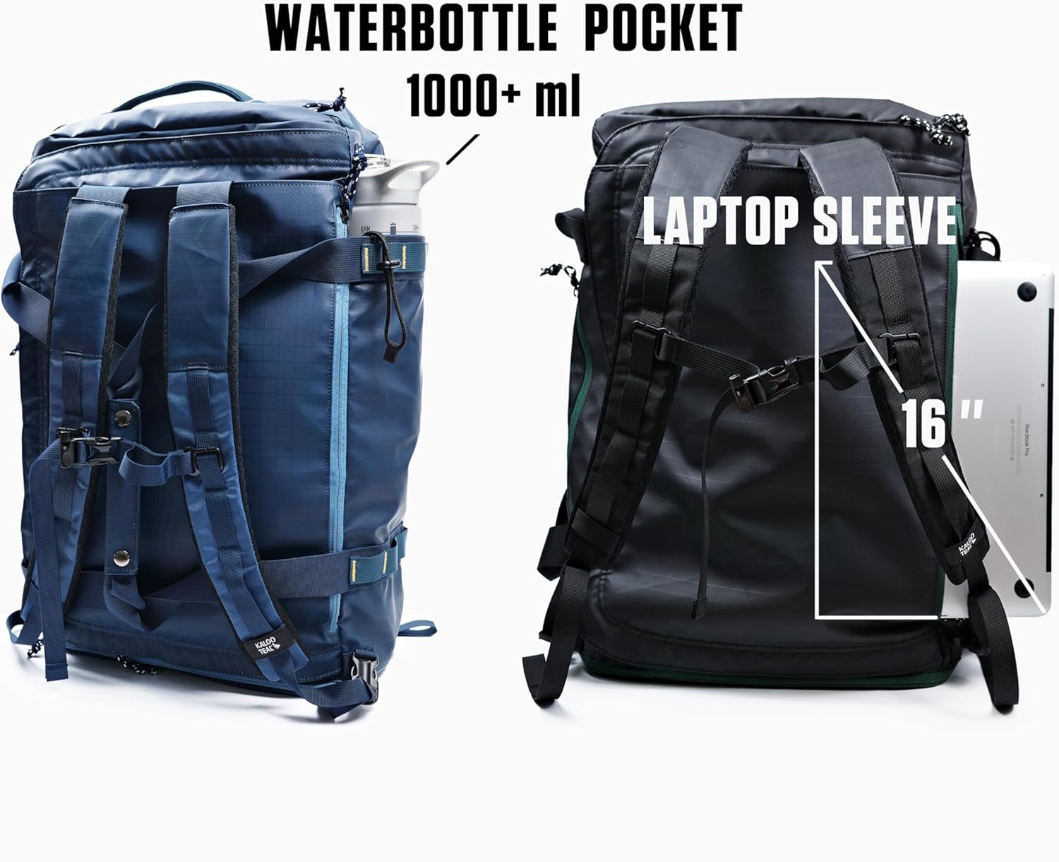 Utility Duffle Bag 40L, Convertible Backpack for Travel, Gym & Commute, Water Repellent - Image 5
