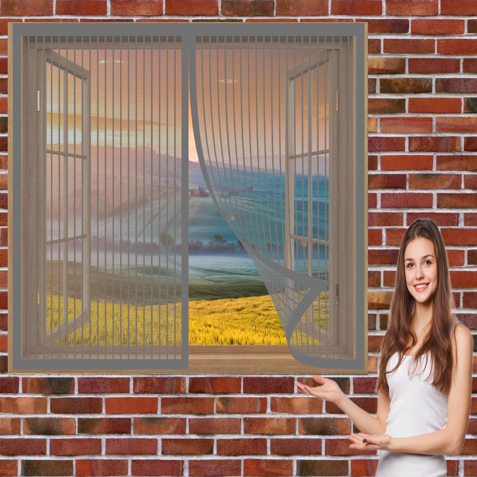 Porte Moustiquaire Magnétique 80X140Cm Mailles Ultra Fines