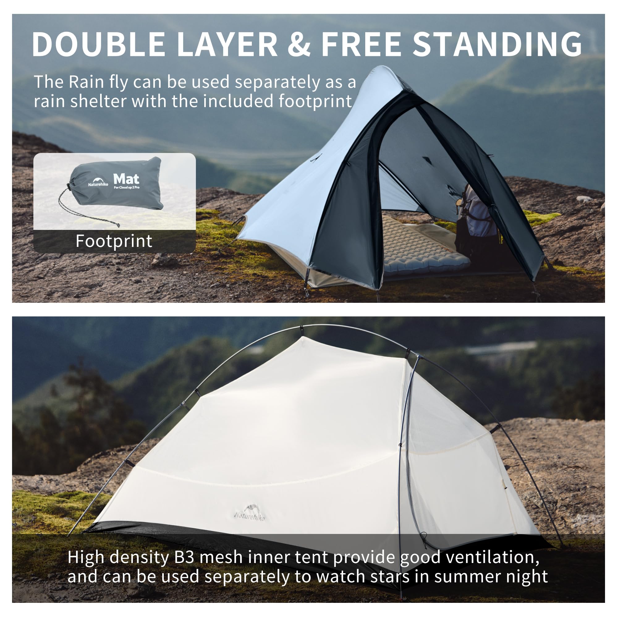 Naturehike Cloud Up 1 Person Ultralight Backpacking Double Layer