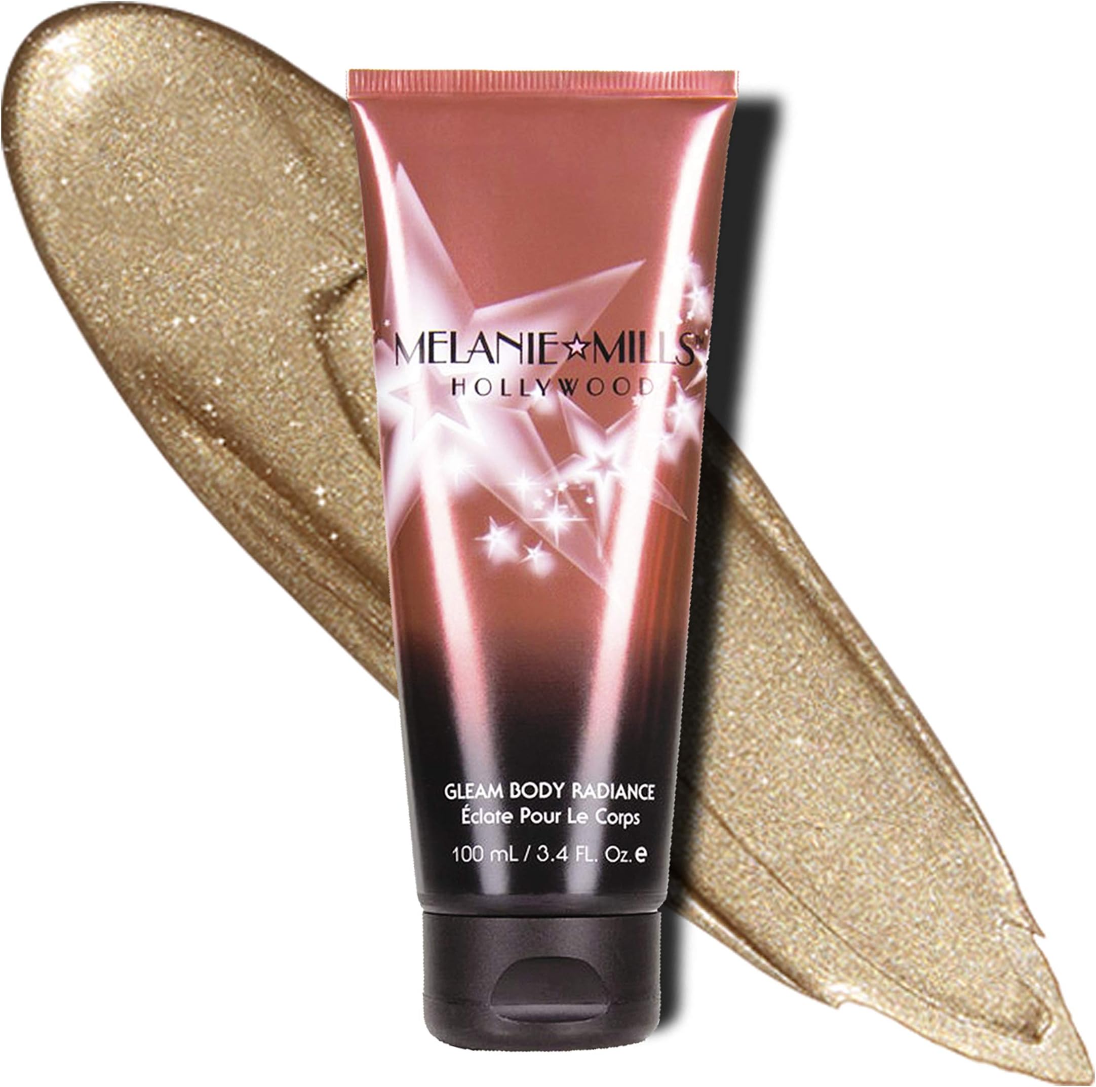 Melanie Mills Hollywood Gleam Body Radiance All In One Makeup, Moisturizer & Glow For Face & Body - Disco Gold