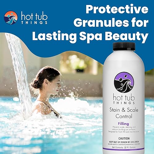 Miniatura 6 de Hot Tub Things Control de manchas y escalas, 32 onzas, evita la decoloración y las manchas de la superficie del spa