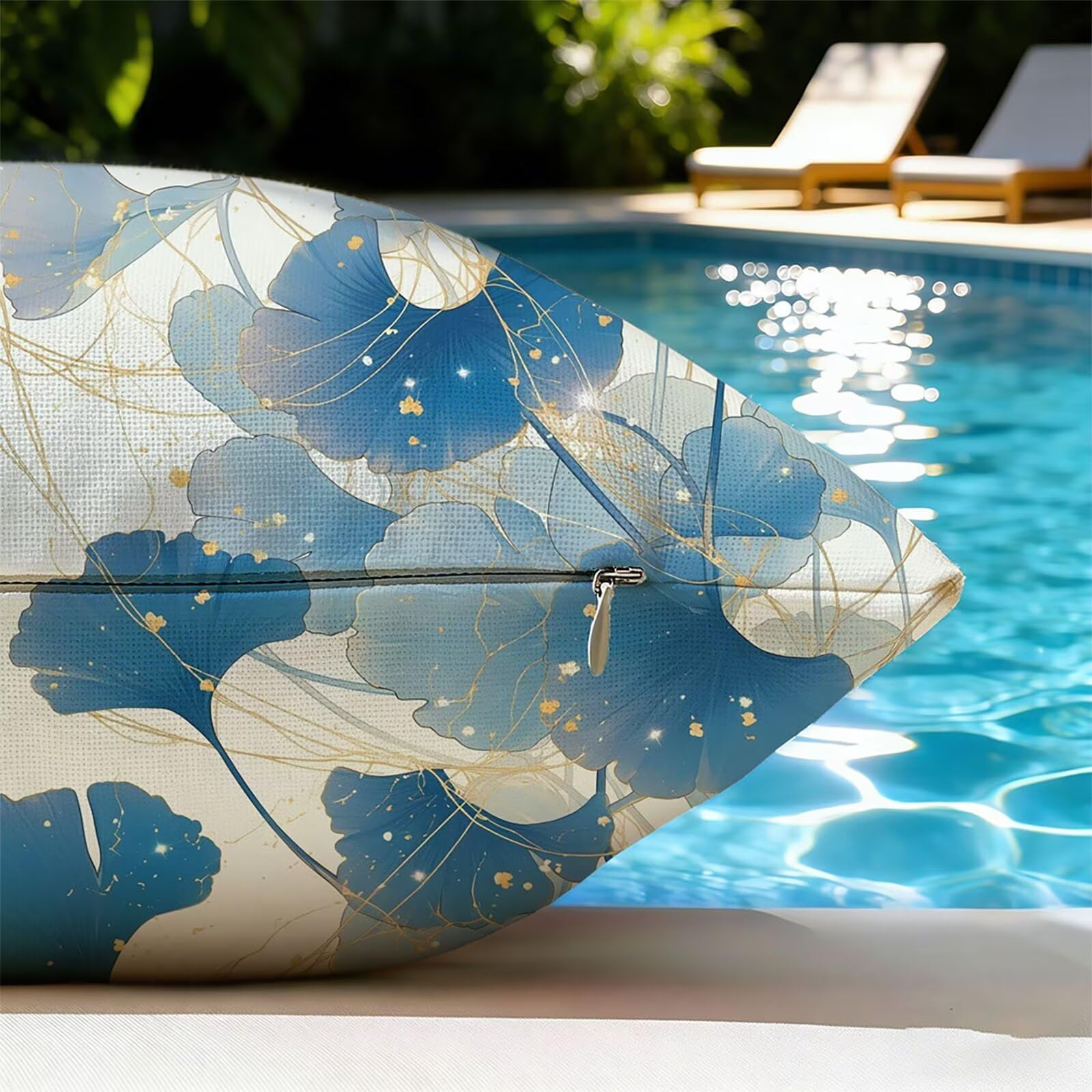 Generisch Outdoor Kissen Wetterfest 60x60cm Rosa Dekokissen Kissenbezüge Blume Kissenhülle Sommer Sofakissen für Wohnzimmer Schlafzimmer Garten Dekorative 2er Set. P-176