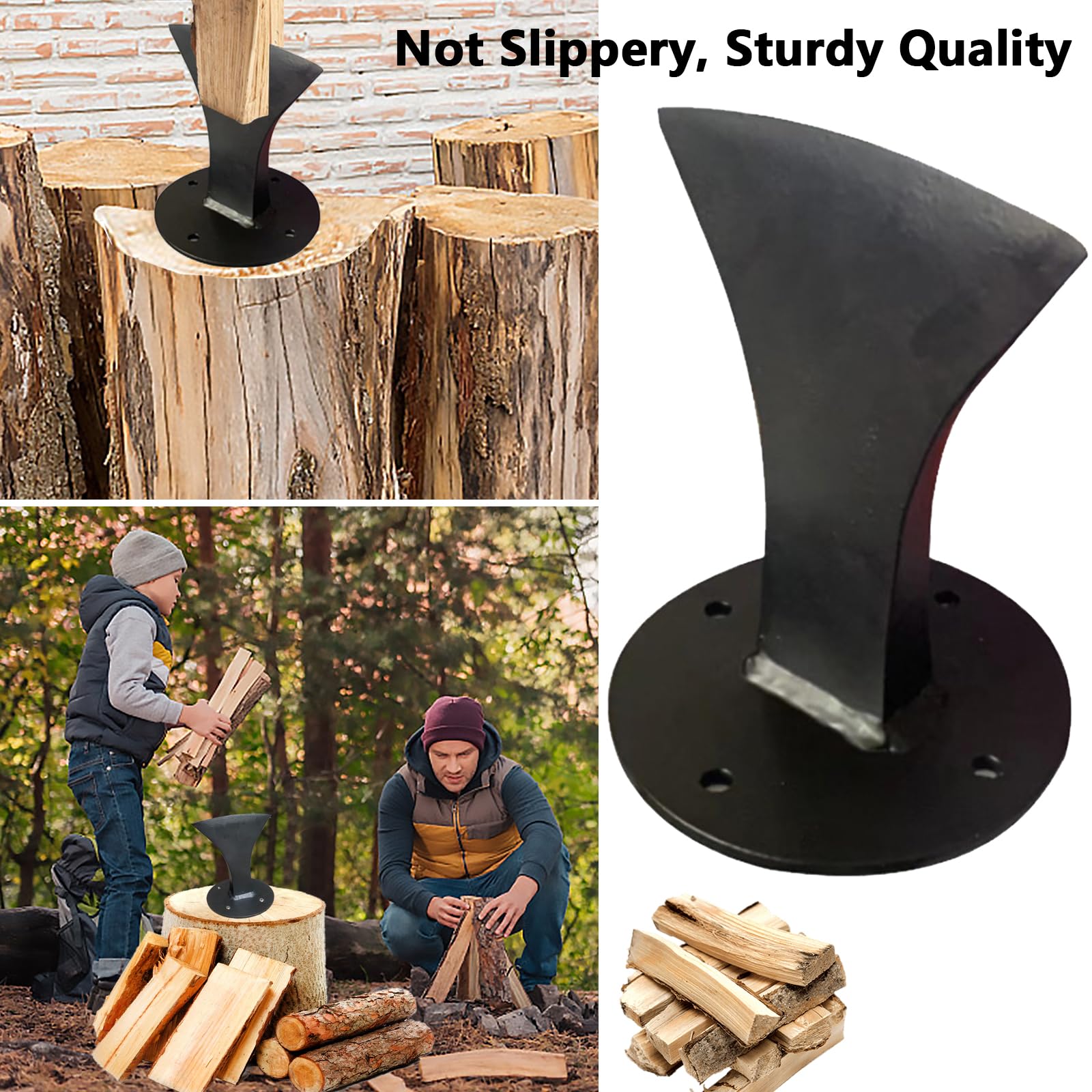 Spaccalegna Manuale, Spaccalegna a Cuneo,Heavy Duty Steel Manual Log Splitter Wedge Firewood Kindling Splitter,Spaccalegna Strumento,Heavy Duty Spaccalegna da ardere per piccola stufa a legna camino
