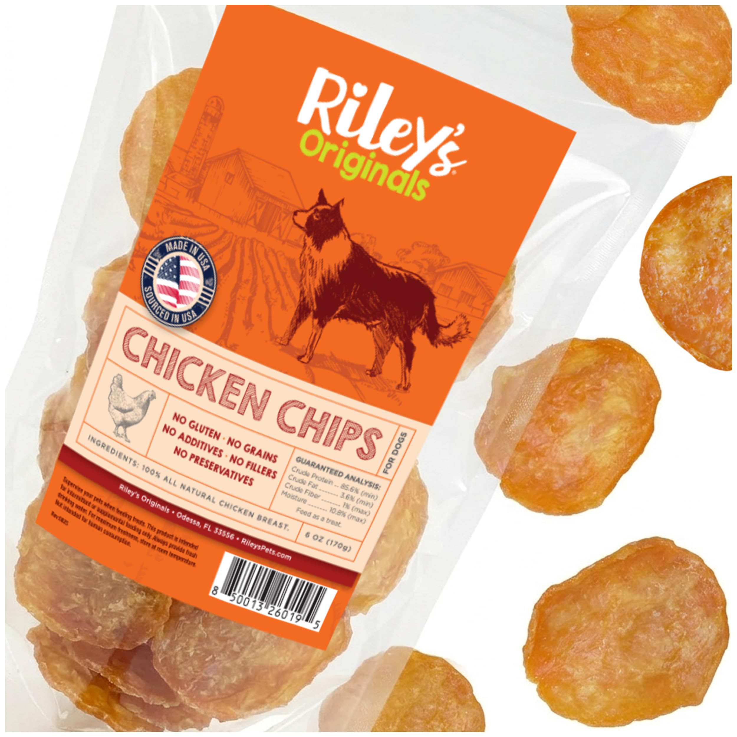 Amazon.com : Riley's Waffles Chicken Chips for Dogs - USA Sourced