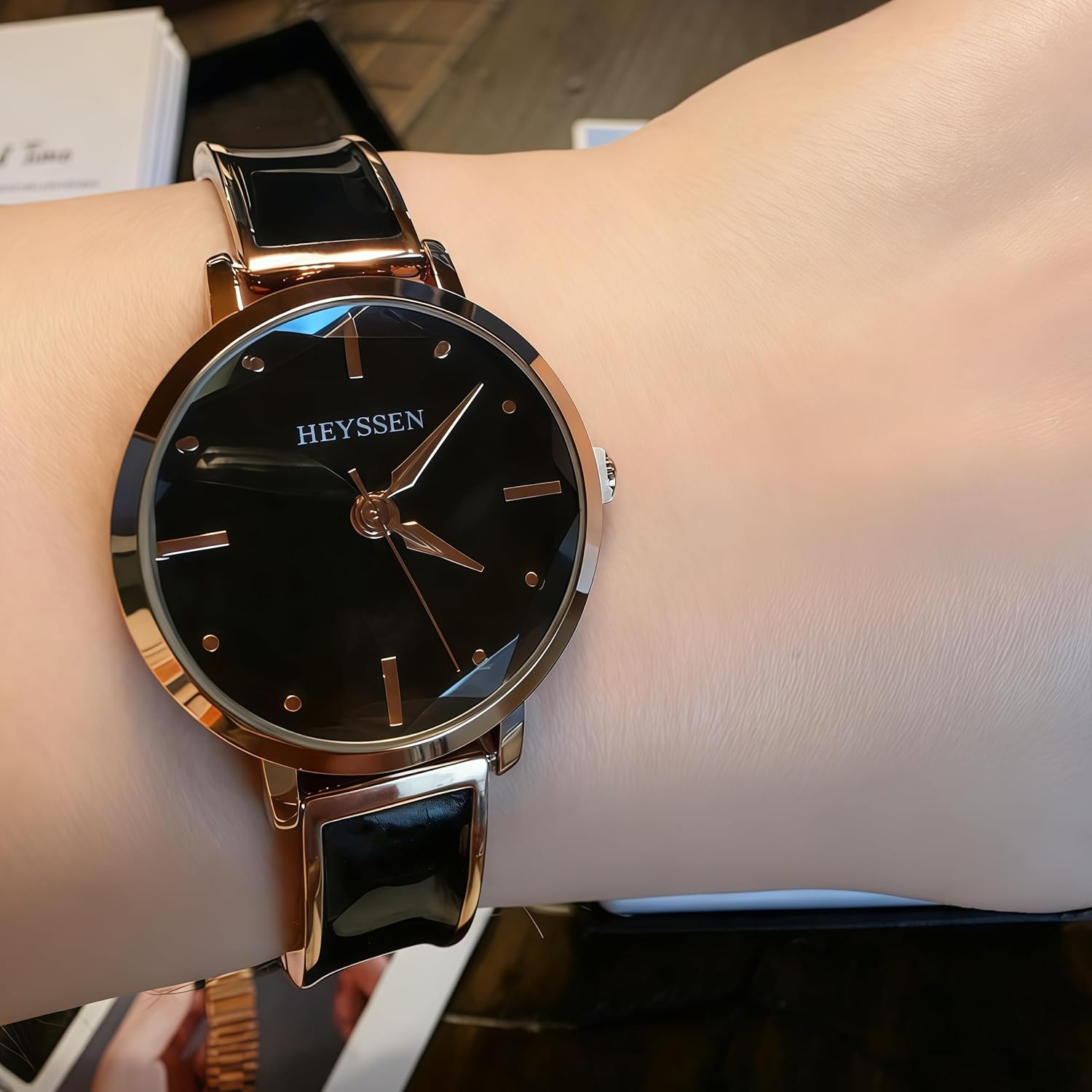 Watches for Women Waterproof Analog Quartz Rose Gold Bangles Elegant Dress Luxury Designer Wrist Watches with Diamond Timescale Dial & Gifts for Women - Image 8