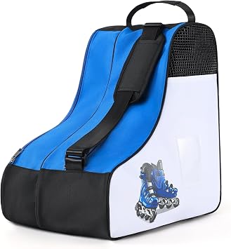Boulder Bee Roller Skate Bag, Ice Skate Bag for Women with Adjustable Shoulder Strap, Shoe Bag for Ice Skating/Inline Skates, for Both Kids and Adults