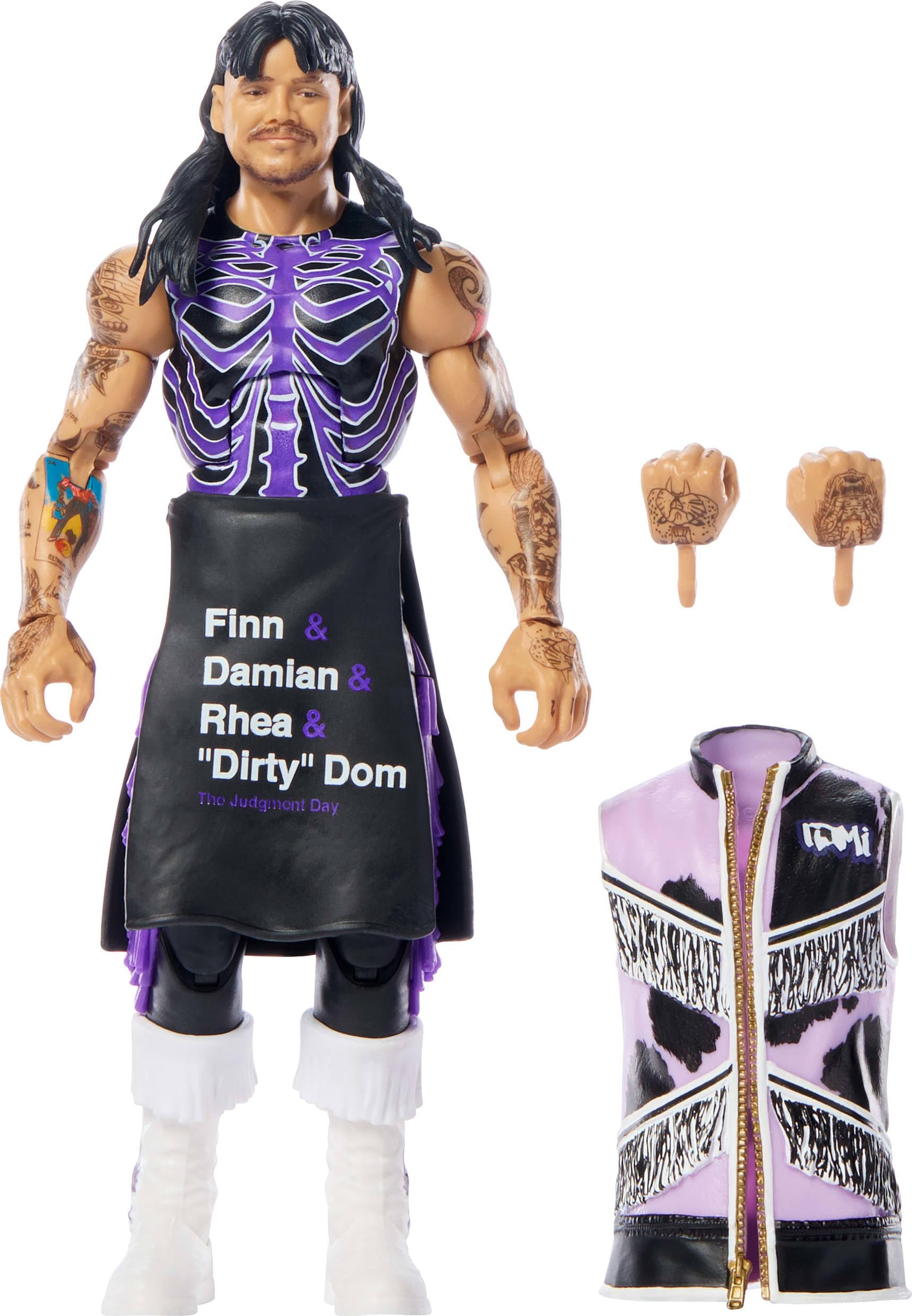 Mattel WWE Elite Action Figure & Accessories, Series #119, 6-inch Collectible Dominik Mysterio with 25 Articulation Points & Swappable Hands