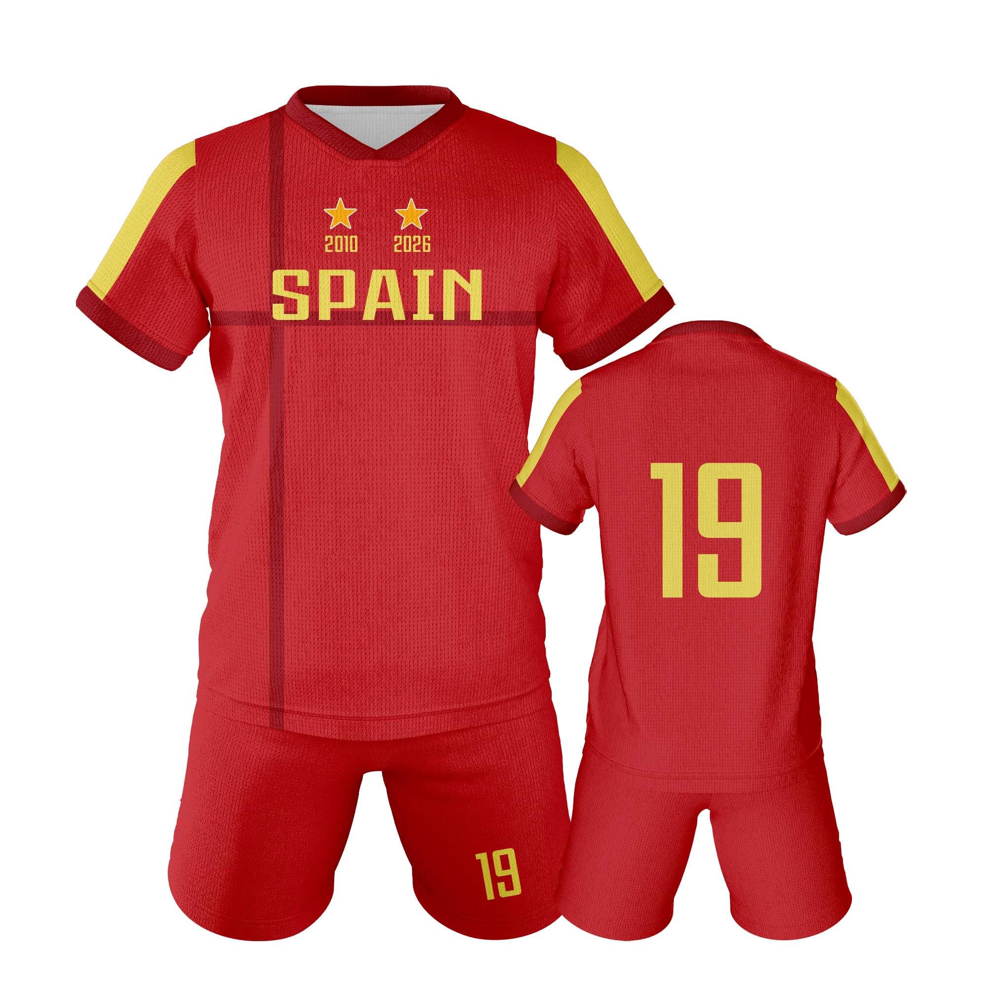 Kids Soccer Jersey and Shorts Set, Youth Uniform for Boys and Girls