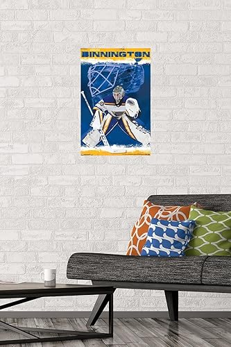 Miniatura 5 de Trends International NHL St. Louis Blues - Póster de pared de Jordan Binnington 19, 22.375 x 34 pulgadas, versión sin marco