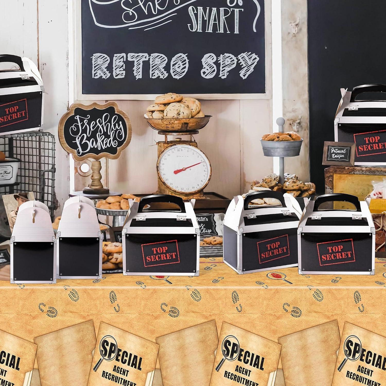 ArianQicult 12 Pack Top Secret Spy Party Favor Boxes for Kids