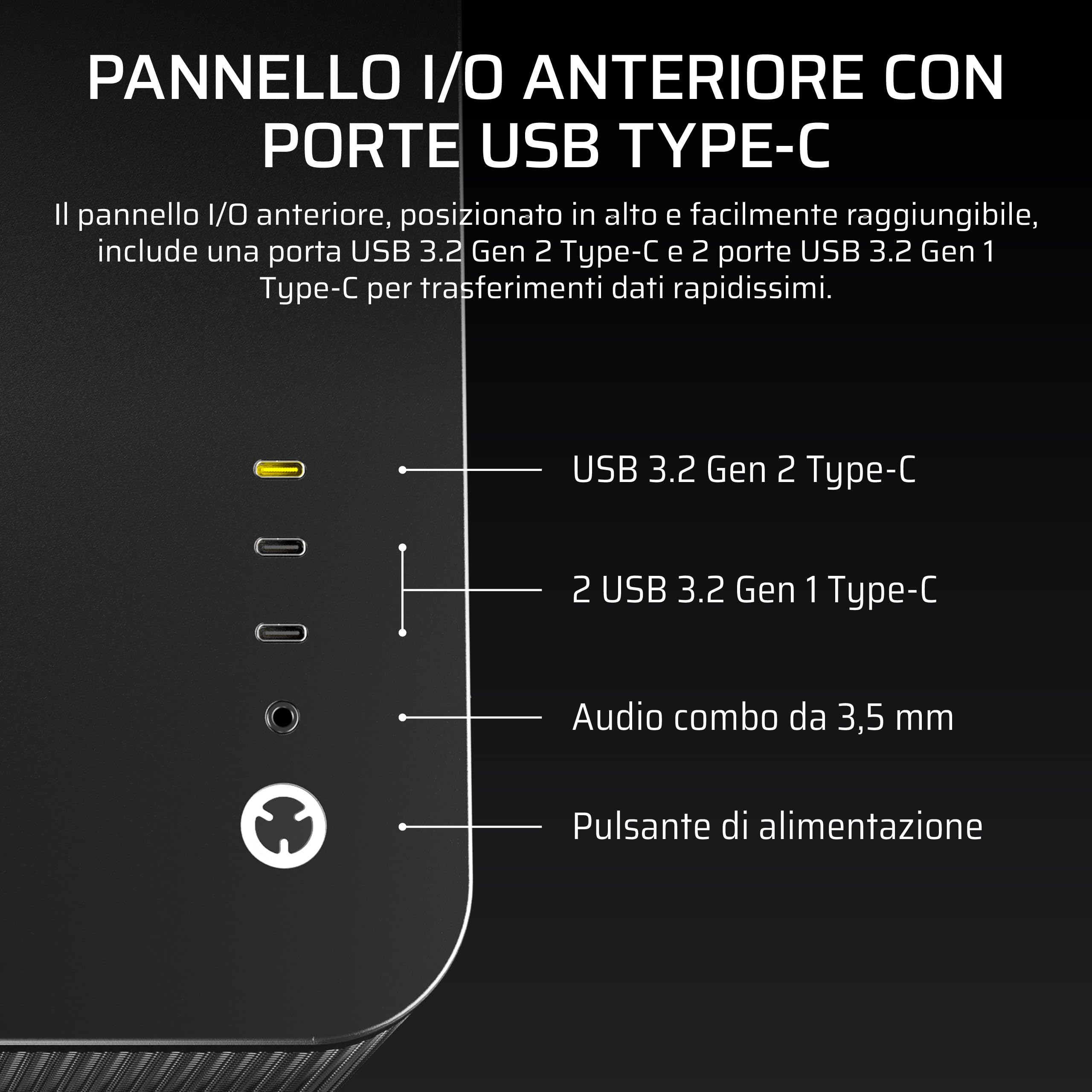 CORSAIR AIR 5400 RS-R ARGB Case PC Panoramico Mid-Tower – Nero | A Tripla Camera, 3 Ventole RS120-R ARGB Rotazione Inversa, Condotti Silenziosi ad Alto Flusso, Supporto Scheda Madre Inverso
