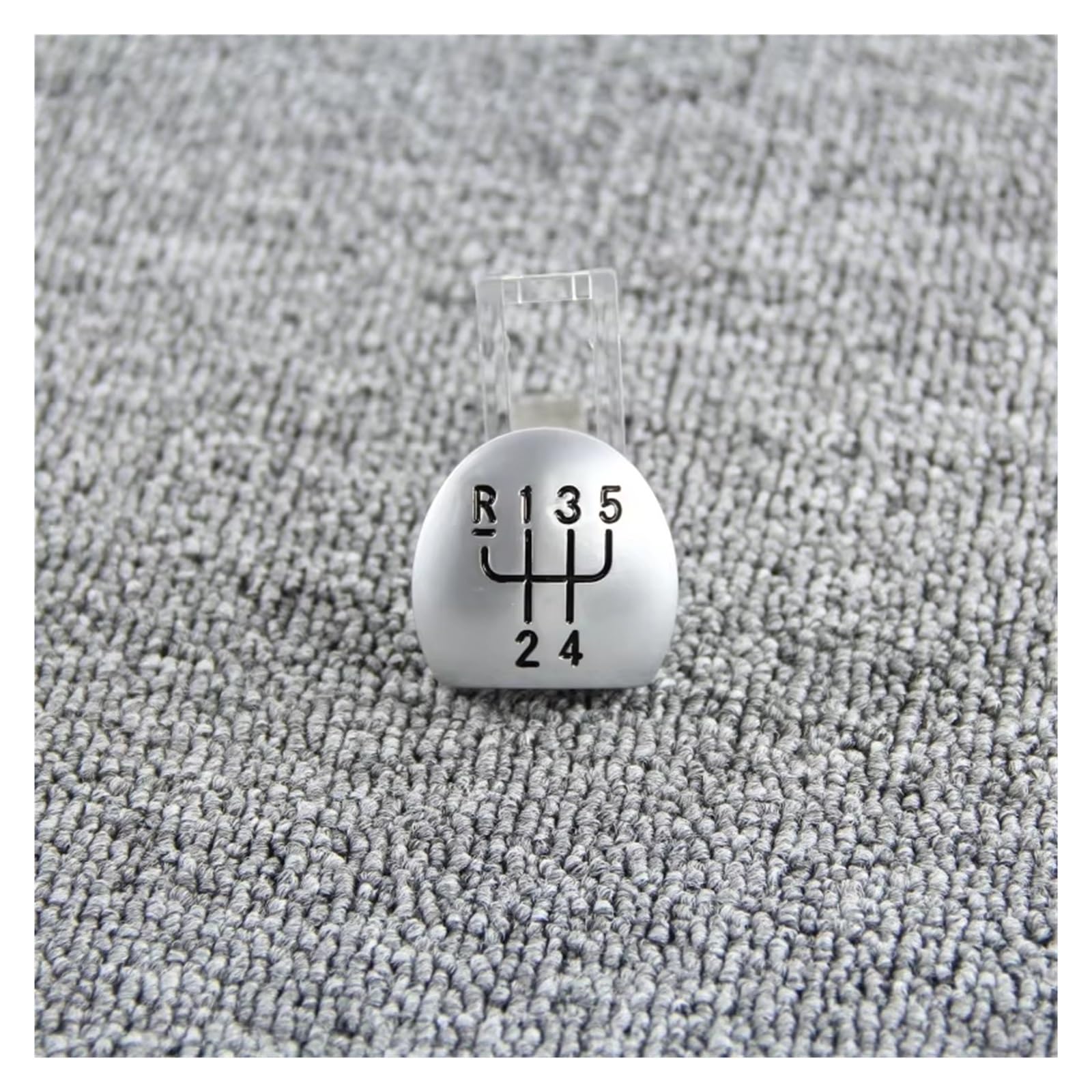 Ouvecr Silver Car Shift Gear Knob Handle For Twingo For Scenic For Megane For Laguna For Kangoo For Clio Ii Mk2 172 18 For Logan Gear Shift Knob Lever Stick Number Cap Gear Shift Cover(Silver)