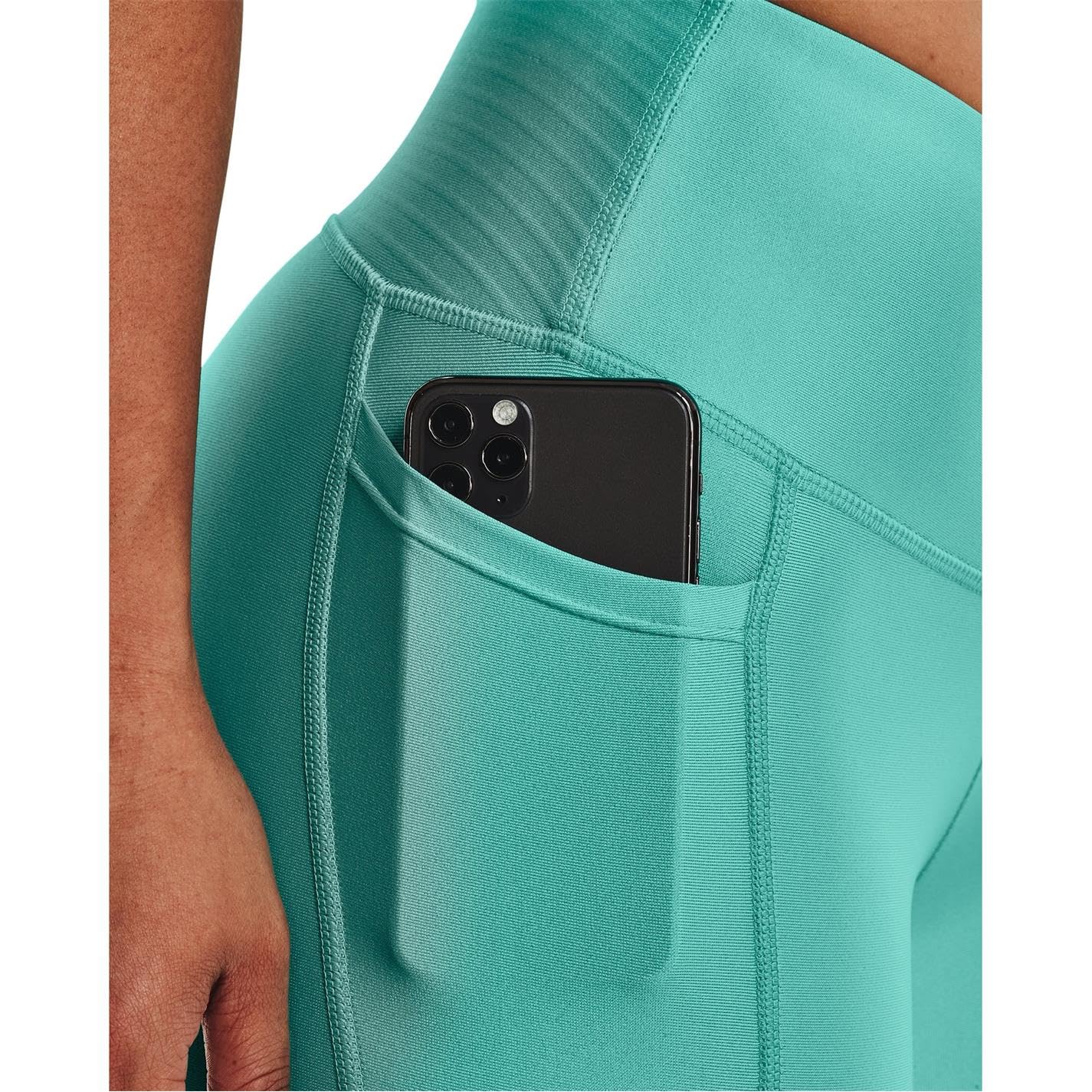 Under Armour HeatGear Armour-Leggings alla Caviglia con Vita Alta Antiscivolo, Nettuno (369) / Sea Mist, S Donna