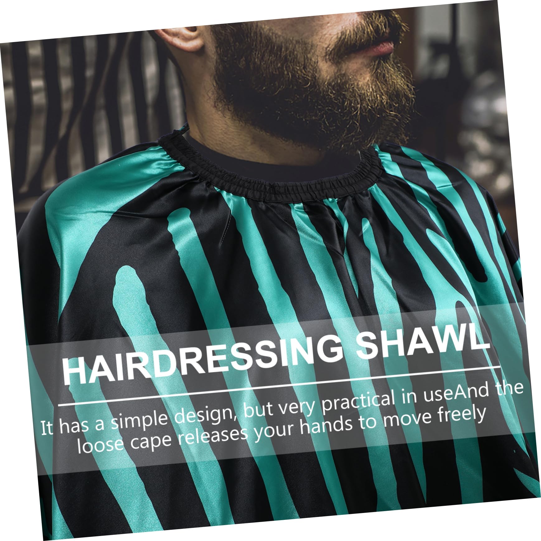 Hemobllo Capa de Peluquería Profesional de Satén Verde y Transpirable Cuello Ajustable para Corte de Pelo en Salones y Barberías