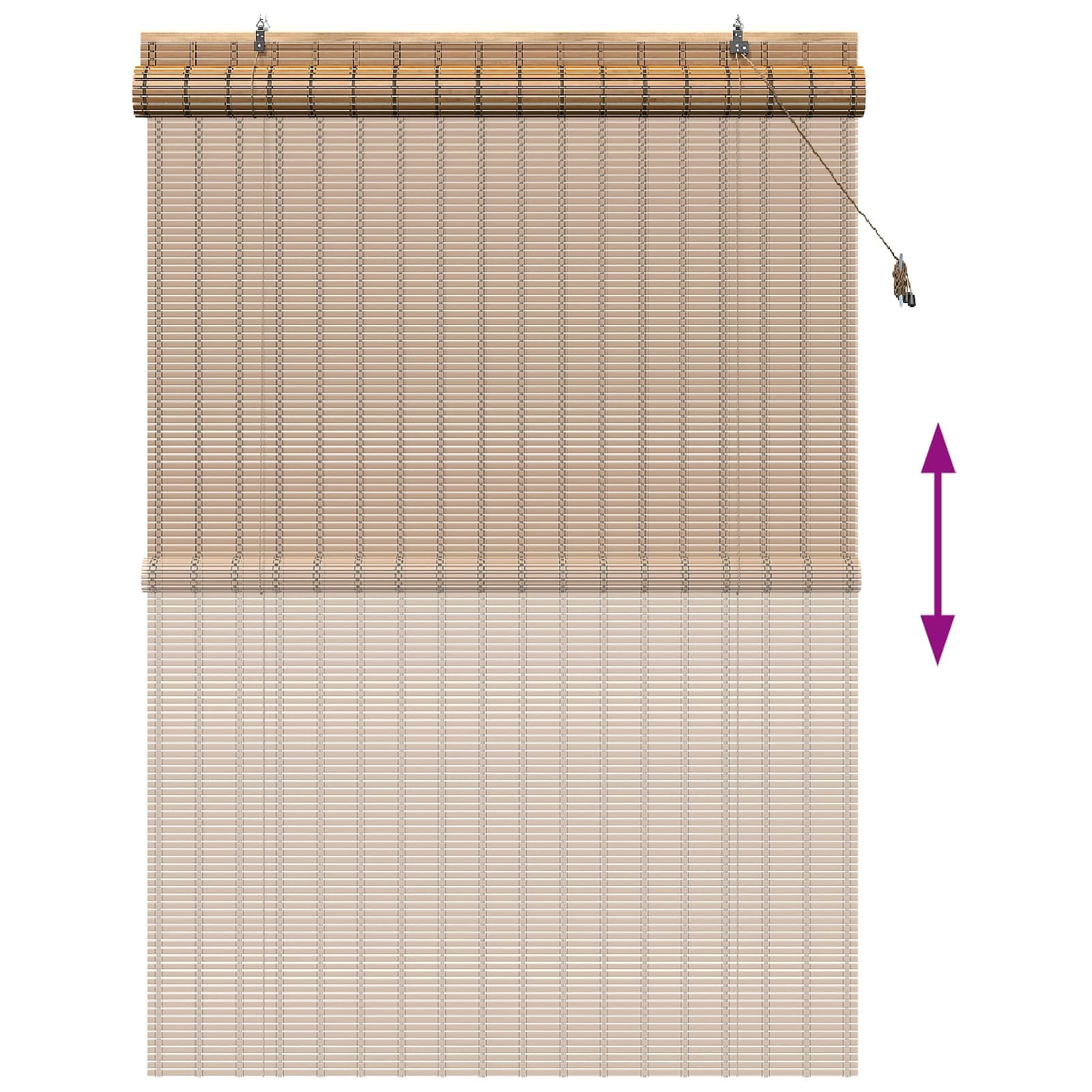 vidaXL Rollo Natur 130 x 220 cm Bambus