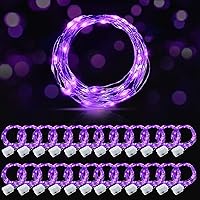 Vista 41 de AIKEI Paquete de 12 luces LED de hadas que funcionan con pilas, guirnaldas de luces impermeables de 7 pies, 20 luces LED de luciérnagas estrelladas