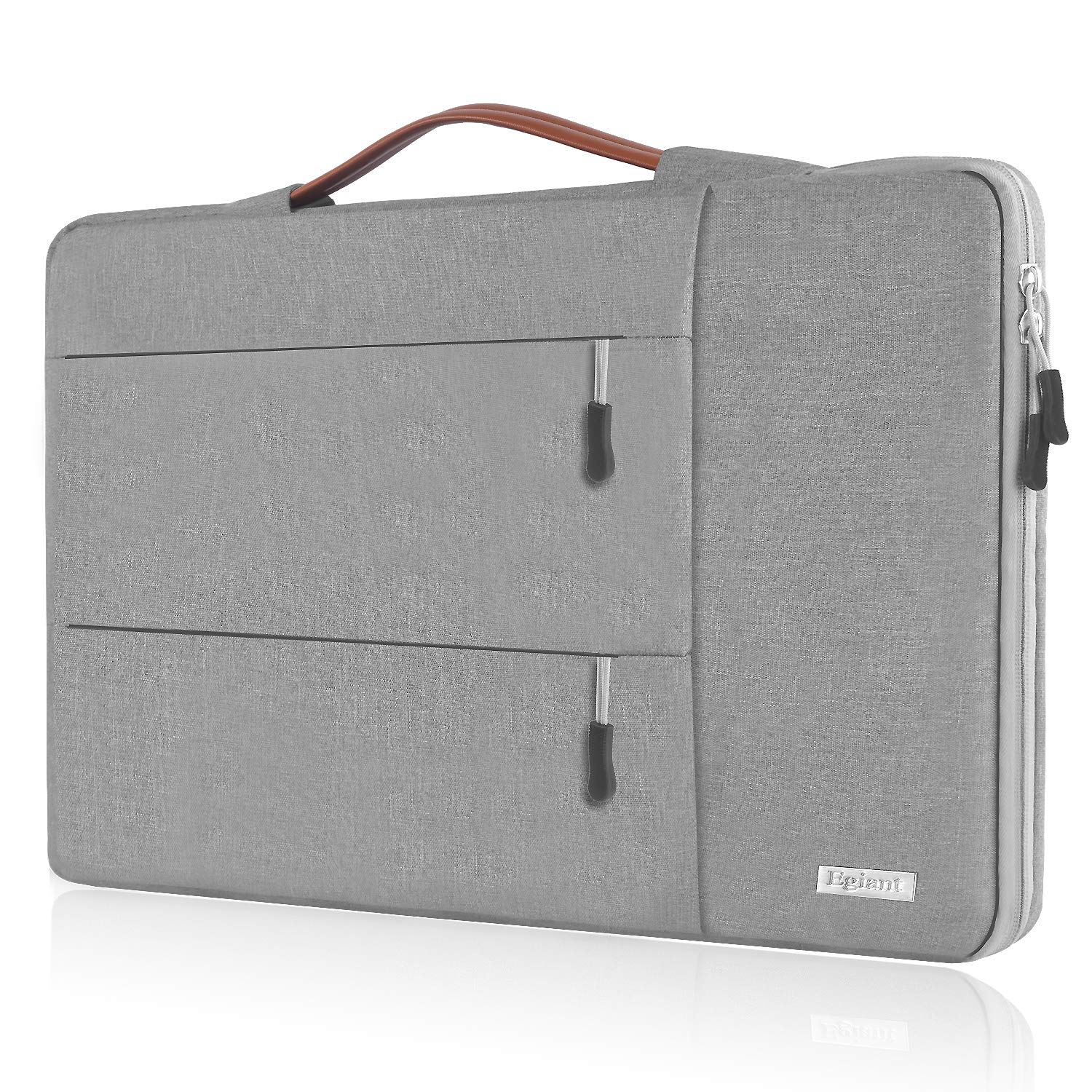 Laptop Sleeve 11.6,12.3,12.5,13.3,14,15.6 inch,Egiant Water Repellent Protective Fabric Notebook Bag Case for Asus Acer Dell HP Toshiba Lenovo Samsung Computer 15-15.6" Wolf Gray