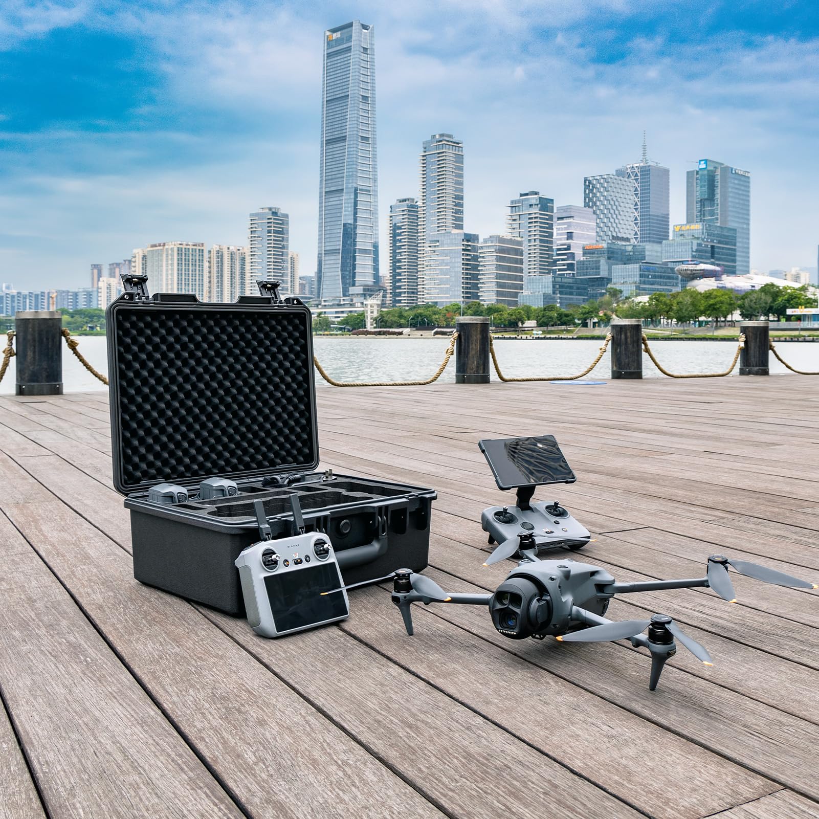Lykus Titan M400 Custodia/Case/Valigia impermeabile per Mavic 4 Pro, RC Pro 2/DJI RC 2,Supporta 6 batterie e accessori in Fly More Combo/Creator Combo[SOLO CUSTODIA]