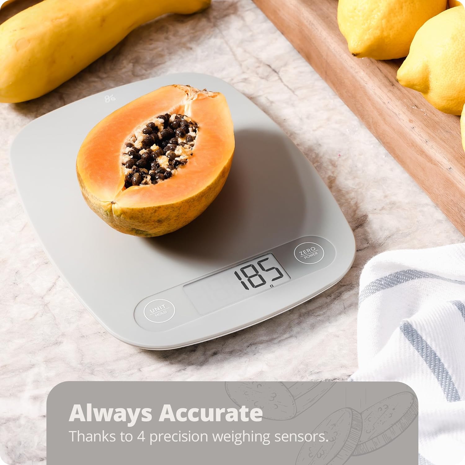 Greater Goods Essential Kitchen Scale (Gray) and Sous Vide Cooker (Black)