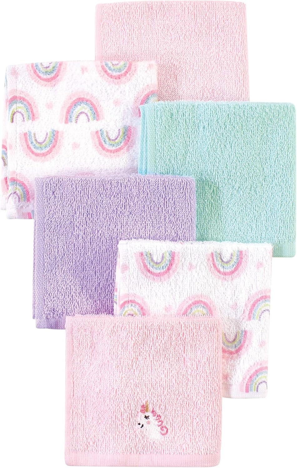 Luvable Friends Unisex Baby Super Soft Cotton Washcloths, Pink, One Size (Pack of 2)