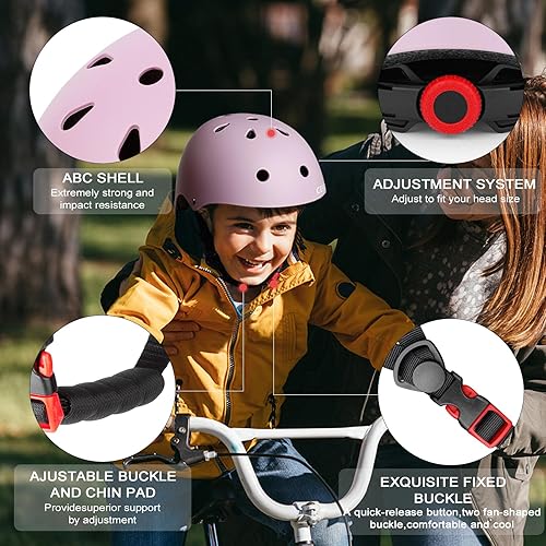 Miniatura 8 de CELOID Casco de bicicleta para niños, cascos de patineta para niños de 2 a 3 a 5 a 8 a 14 años, ajustable, multideporte, bicicleta, patinaje,