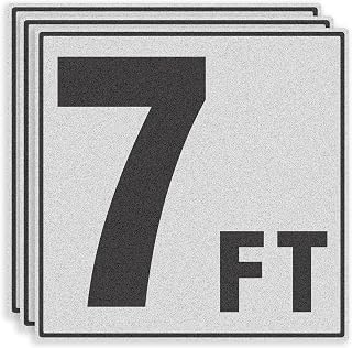 7FT Pool Depth Markers - Joyfulmap 3 Pack 6x6 IN Vinyl Pool Stickers - Adhesive Swimming Pool Number Markers - Safety Signage for Pool Decks - Waterproof Pool Depth Indicator