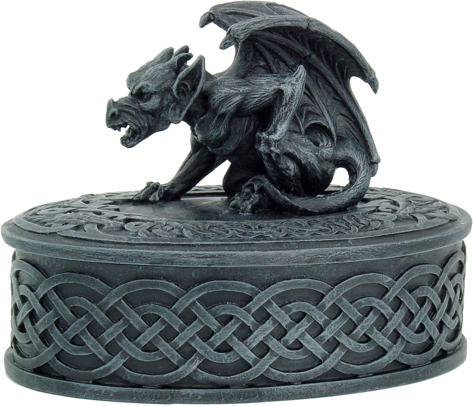 MEDIEVAL GARGOYLE TRINKET BOX 5-1/3 "H, 95070 BY ACK