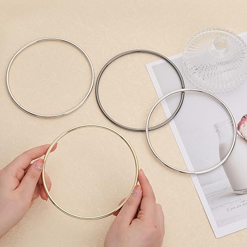 Miniatura 3 de CHGCRAFT 6 asas redondas de metal para bolso, asas de repuesto, accesorios para bricolaje, bolsos, bolsos, bolsos de mano, bolsas de mano,