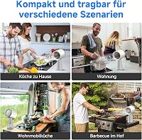 AMZCHEF Hordozható Páraelszívó, 3 Fokozat, LED Lámpa, Nagy Olajgyűjtő, Csendes 5