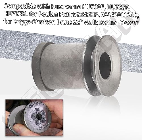 Miniatura 3 de DECKMAN 1 adaptador de hoja 581473301 532421782 y 1 kit de pernos de hoja 532851084 851084 para Husqvarna HU700F, HU725F, HU775H, 421782Poulan