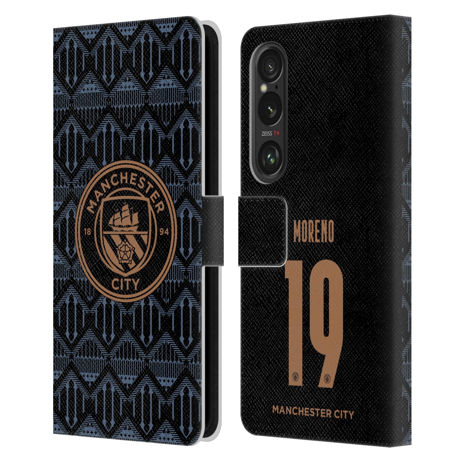 Head Case Designs Officially Licensed Manchester City Man City FC Pablo Moreno 2020/21 Players Away Kit Group 1 Leather Book Wallet Case Cover Compatible with Sony Xperia 1 VI 5G