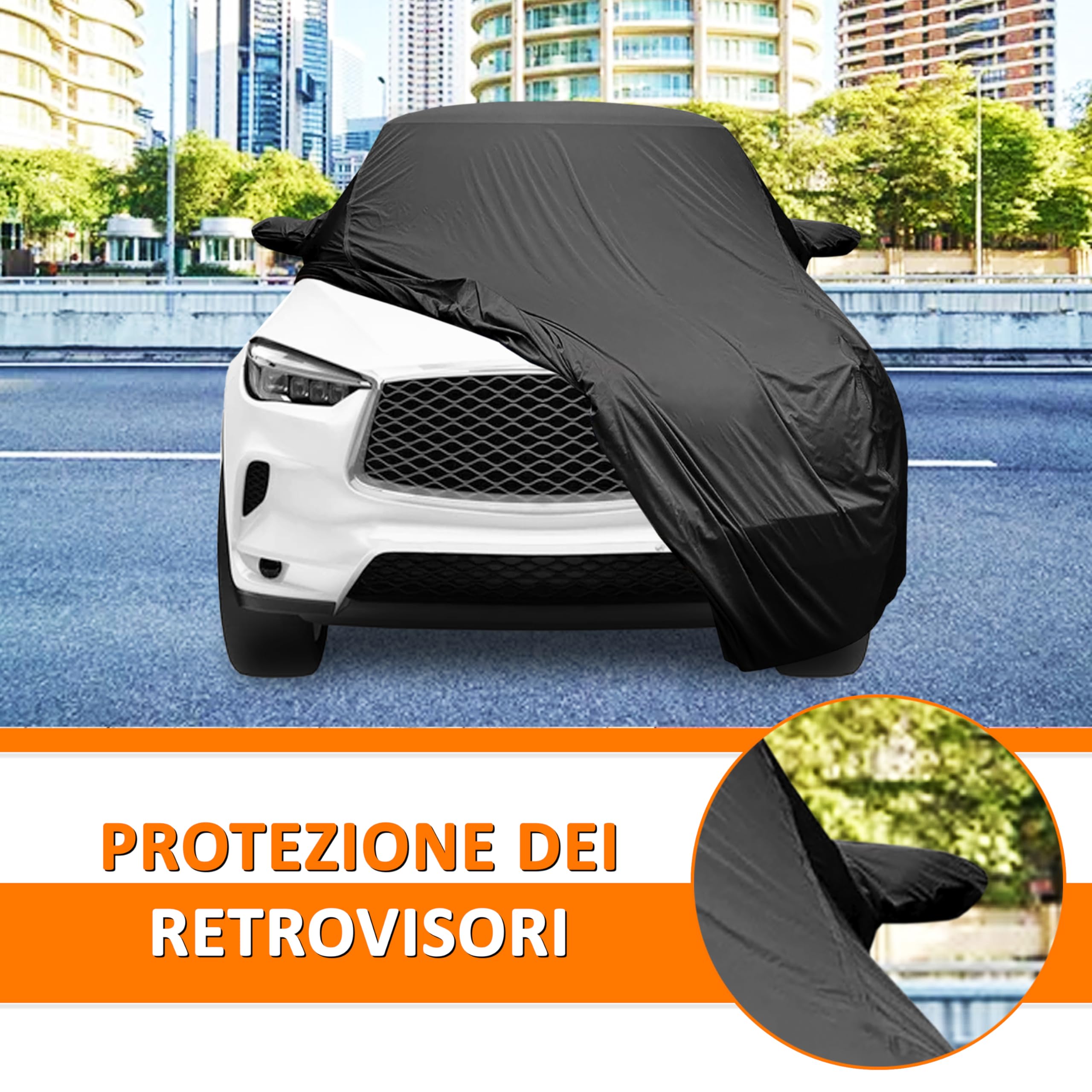 Copertura per auto SUV adatto a tutti i tipi di SUV fuoristrada 4x4 furgoni monovolume familiari materiale PEVA copertura esterna furgone