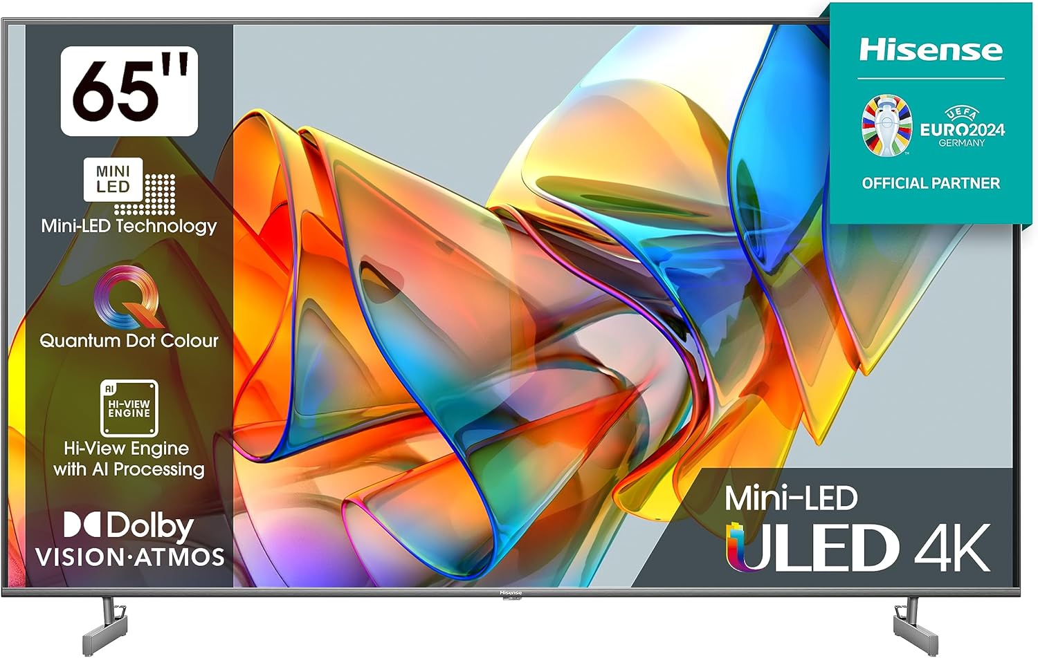 Hisense 65U6KQ 164 cm (65 Zoll) Fernseher 4K Mini LED ULED HDR Smart TV ...