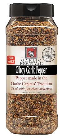 Garlic Festival Black Pepper & Garlic Seasoning Net Wt. 1 lb. 2 oz.