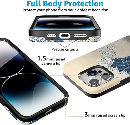 Vista 623 de Casely Funda para iPhone 15 Pro Jardín Secreto Flores mixtas Funda atrevida Compatible con MagSafe y botón de acción Jardín Secreto Floral