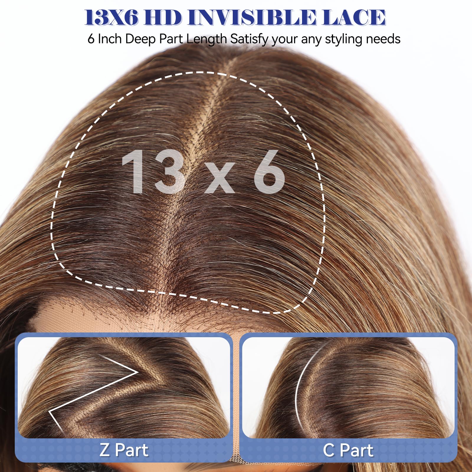 HAIRCUBE 13x6 HD Lace Front 22 Inch Long Wavy Synthetic Wig