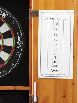 Viper Metropolitan Solid Wood Cabinet & Sisal/Bristle Dartboard Play-Ready Bundle